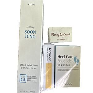 Etude House SoonJung pH 5.5 Relief Toner 6.76 Fl Oz Set Foot Stick, Torriden